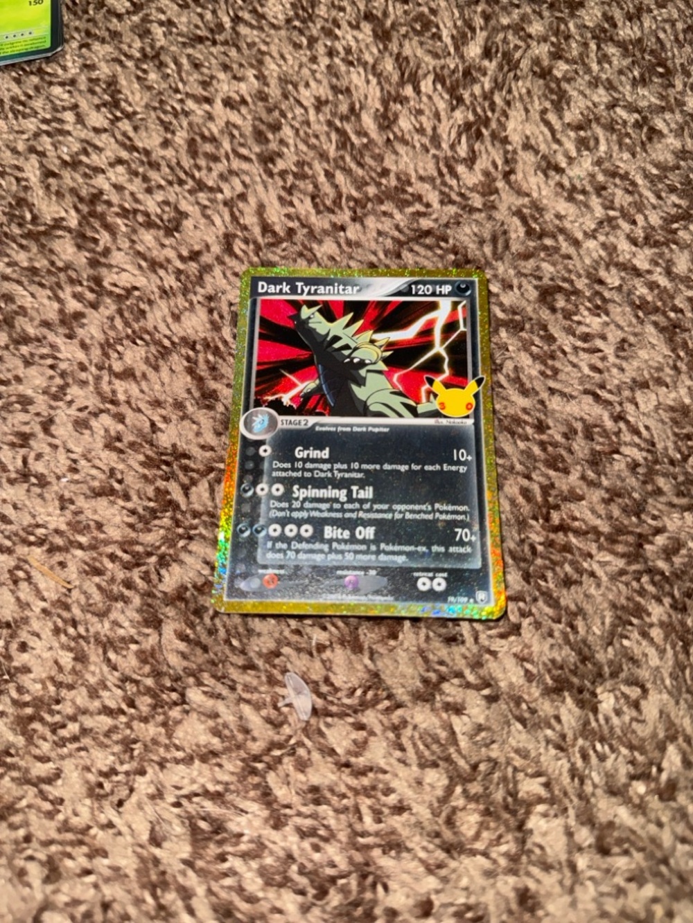 Dark Tyranitar (#19/109) from the Pokémon TCG: 30th Celebration